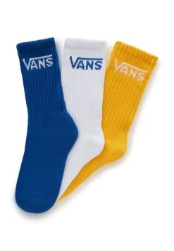 Vans 3Pk Classic Crew Youth - Sokken - True Blue/Gold Fusion