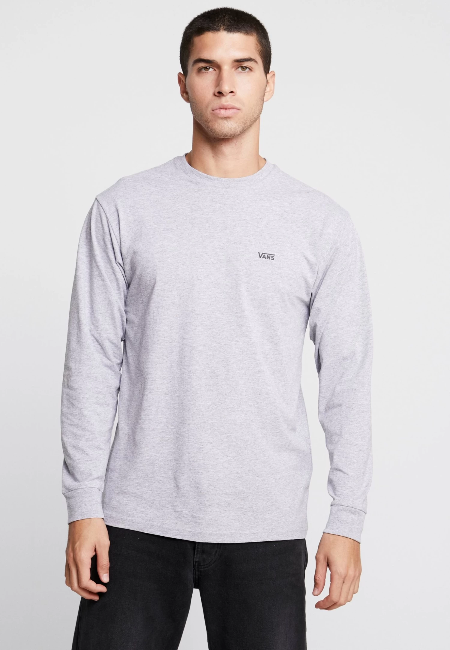Vans Left Chest Hit - Longsleeve - Athletic Heather Black