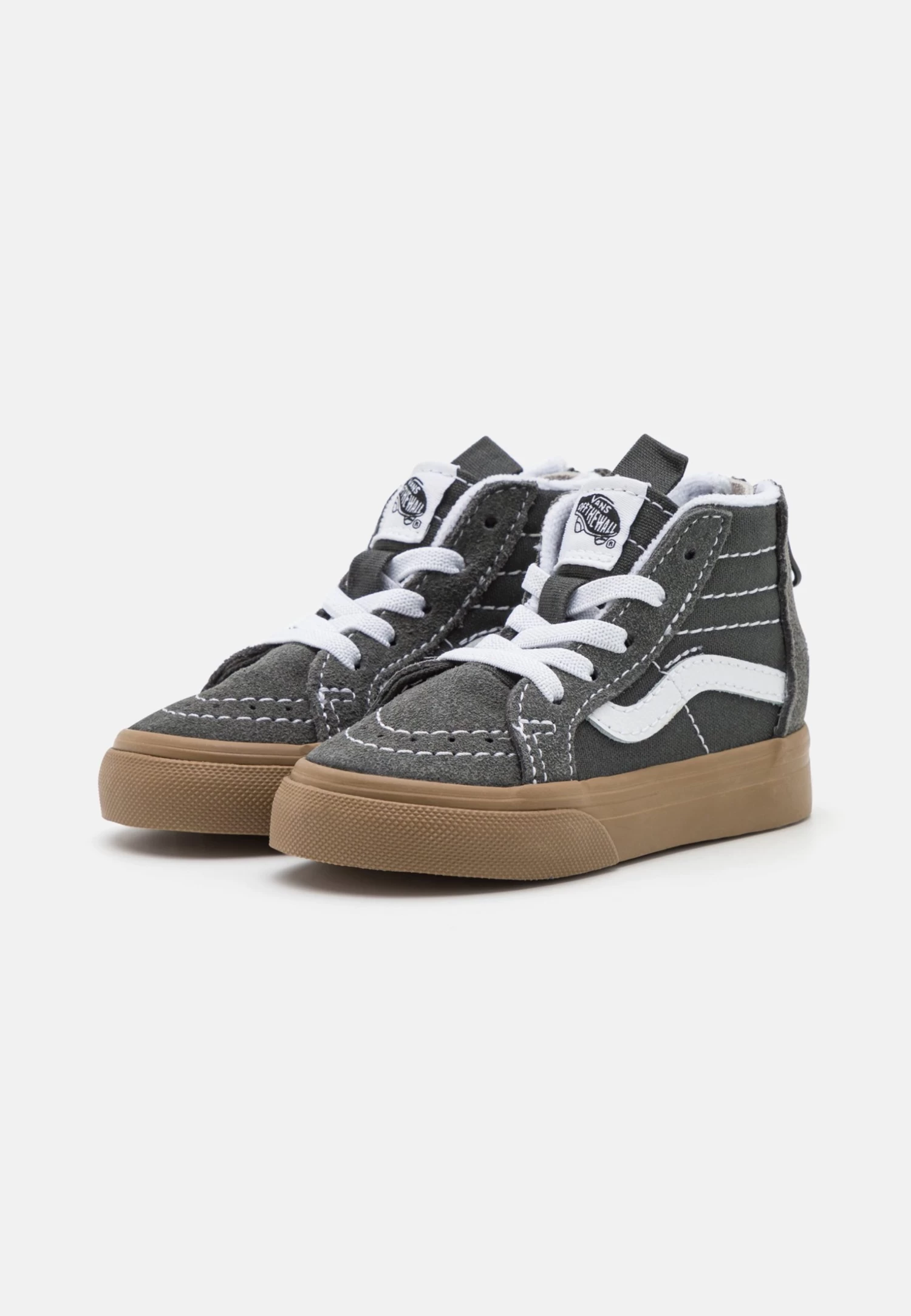 Vans Sk8-Hi Zip Unisex - Sneakers Hoog - Grey/True White - Image 2