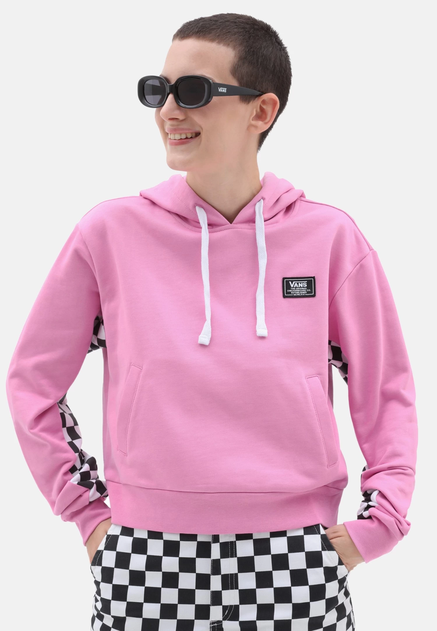 Vans Boom Boom Check It- Hoodie - Medium Pink