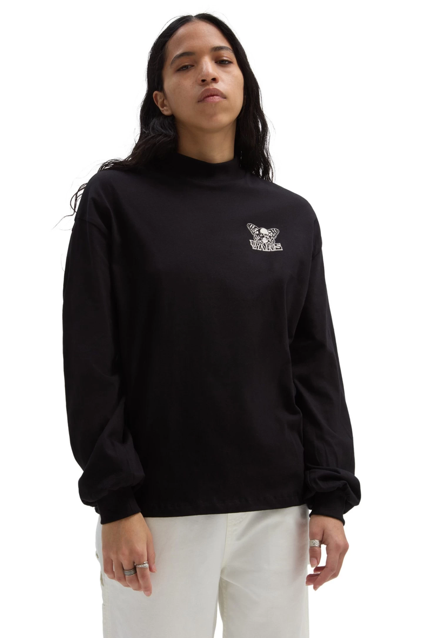 Vans Skullyfly Ls Mock Neck - Sweater - Black - Image 2