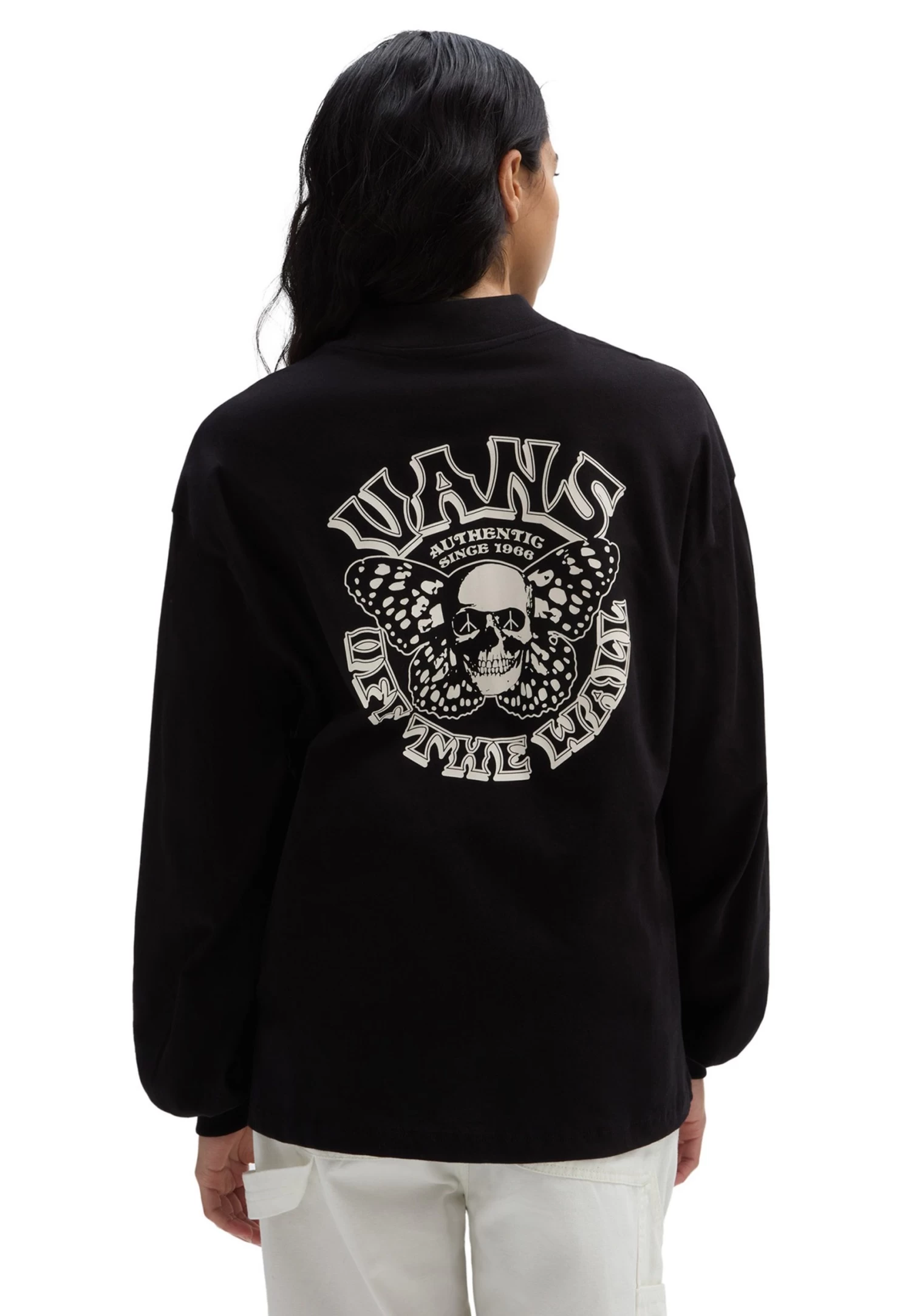 Vans Skullyfly Ls Mock Neck - Sweater - Black