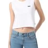 Vans Wm Junior V Muscle Crop - Top - White