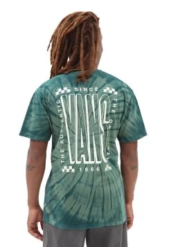 Vans Tall Type Tie Dye Ss - T-Shirt Print - Medium Green