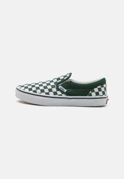 Vans Classic Slip-On Unisex - Instappers - Dark Green/White