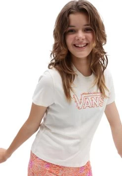 Vans Psychedelic Delicate Crew - T-Shirt Print - White