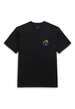 Vans Classic Mini Dual Palm Ii Ss - T-Shirt Print - Black Lime Grn Trueblue