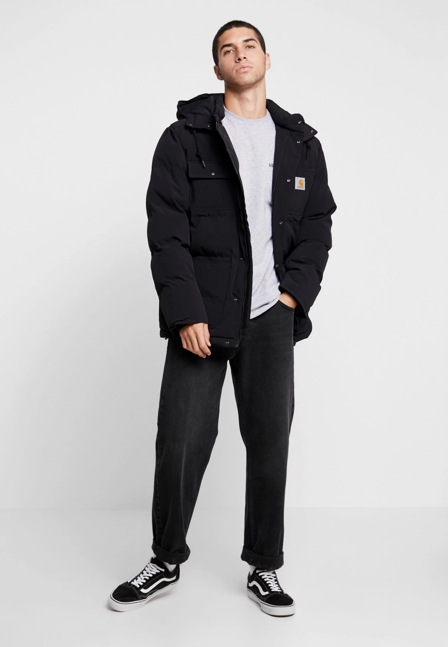 Vans Left Chest Hit - Longsleeve - Athletic Heather Black - Image 2