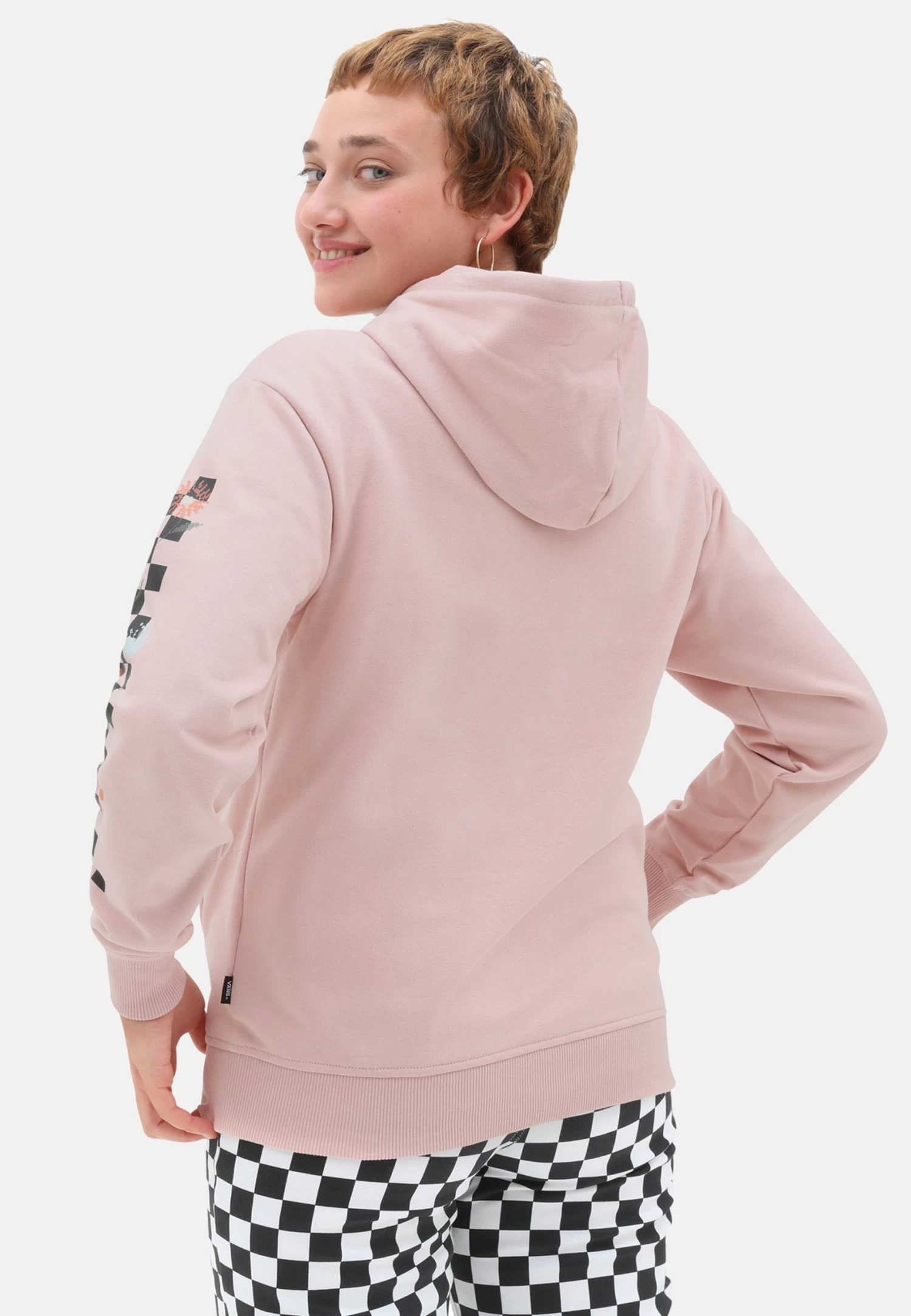 Vans Tangle Micro Ditsy- Hoodie - Medium Pink - Image 2