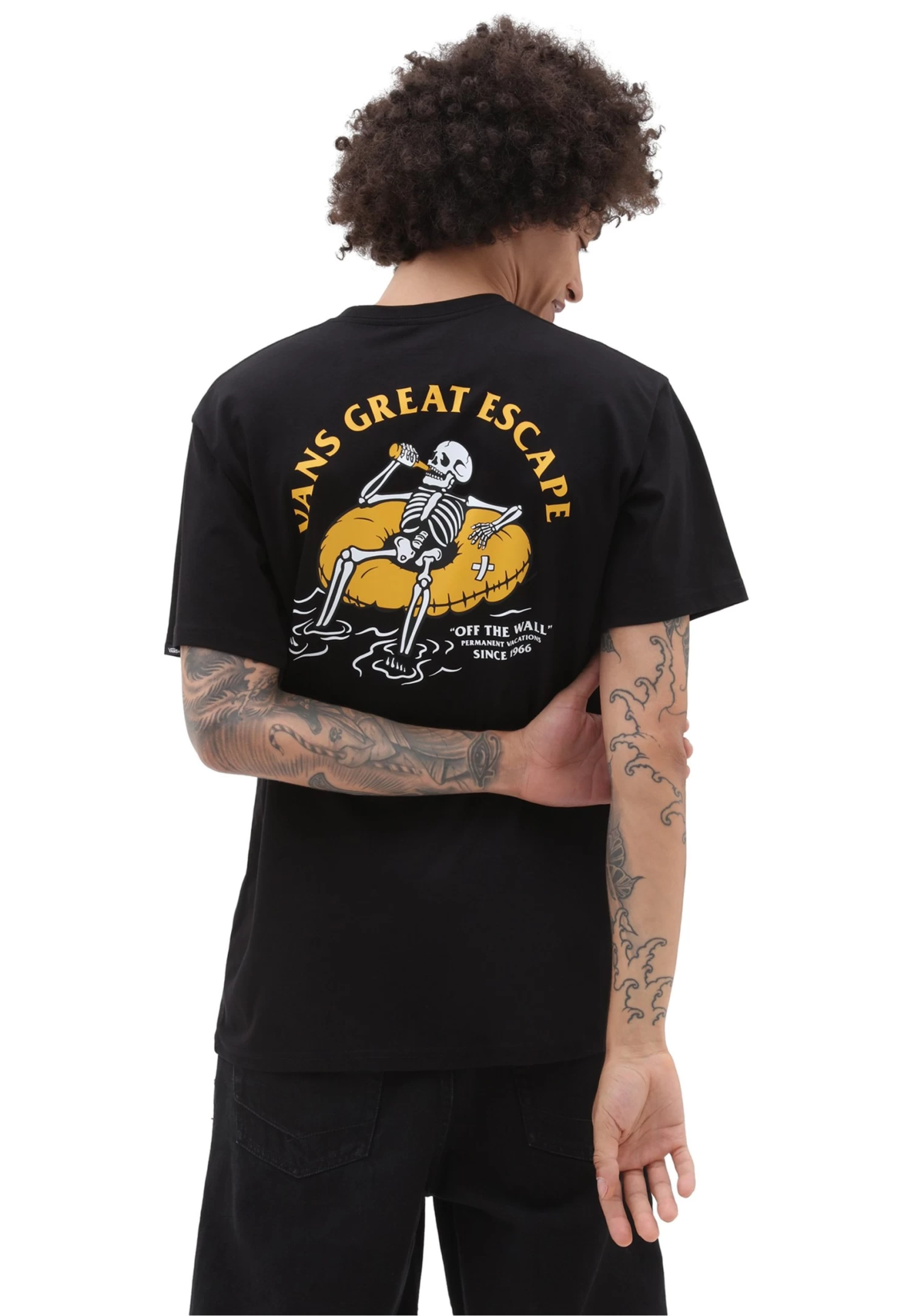 Vans Permanent Vacation Ss - T-Shirt Print - Black