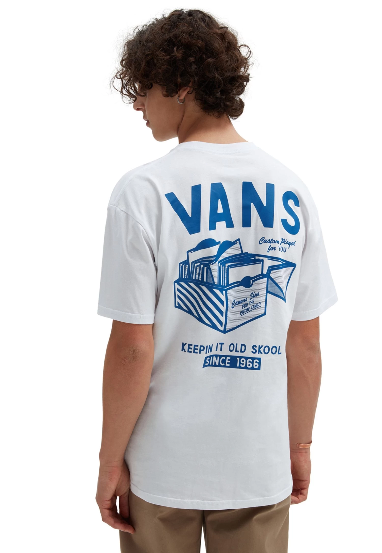 Vans Record Label Ss- T-Shirt Print - White