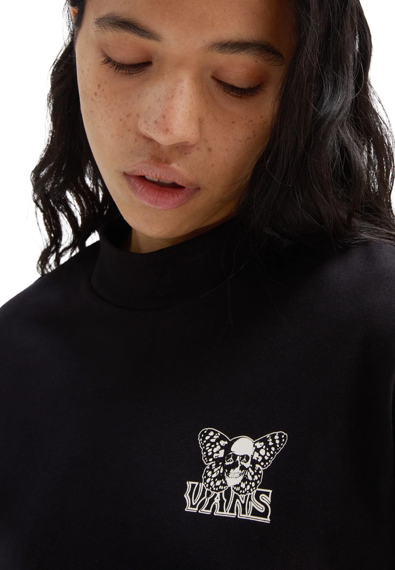 Vans Skullyfly Ls Mock Neck - Sweater - Black - Image 3
