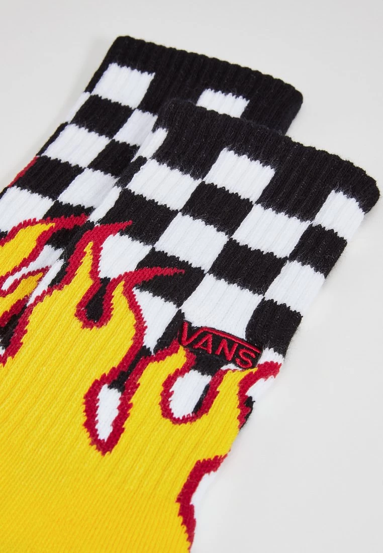 Vans Mn Flame Check Crew (6.5-9, 1Pk) - Sokken - Black-White Check-Flame - Image 3