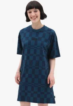 Vans Center Vee Print Tee- Jerseyjurk - Medium Blue