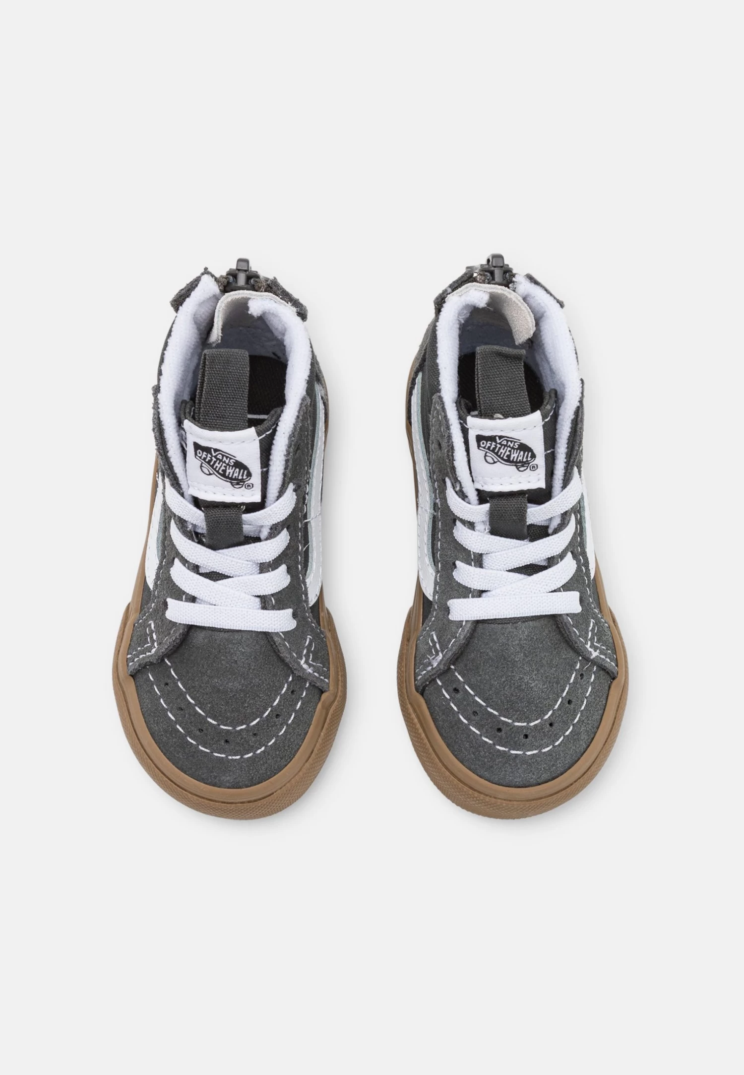 Vans Sk8-Hi Zip Unisex - Sneakers Hoog - Grey/True White - Image 4