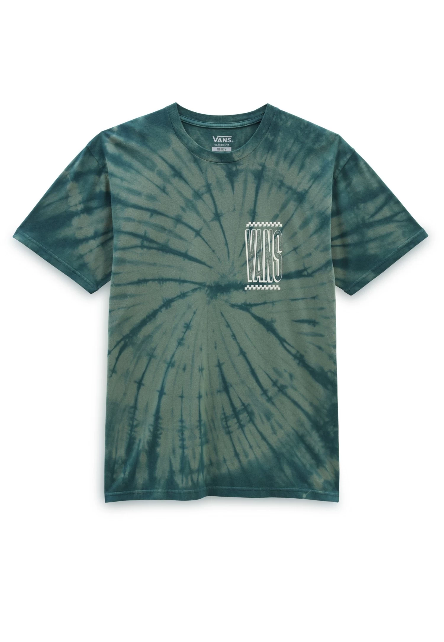 Vans Tall Type Tie Dye Ss - T-Shirt Print - Medium Green - Image 4
