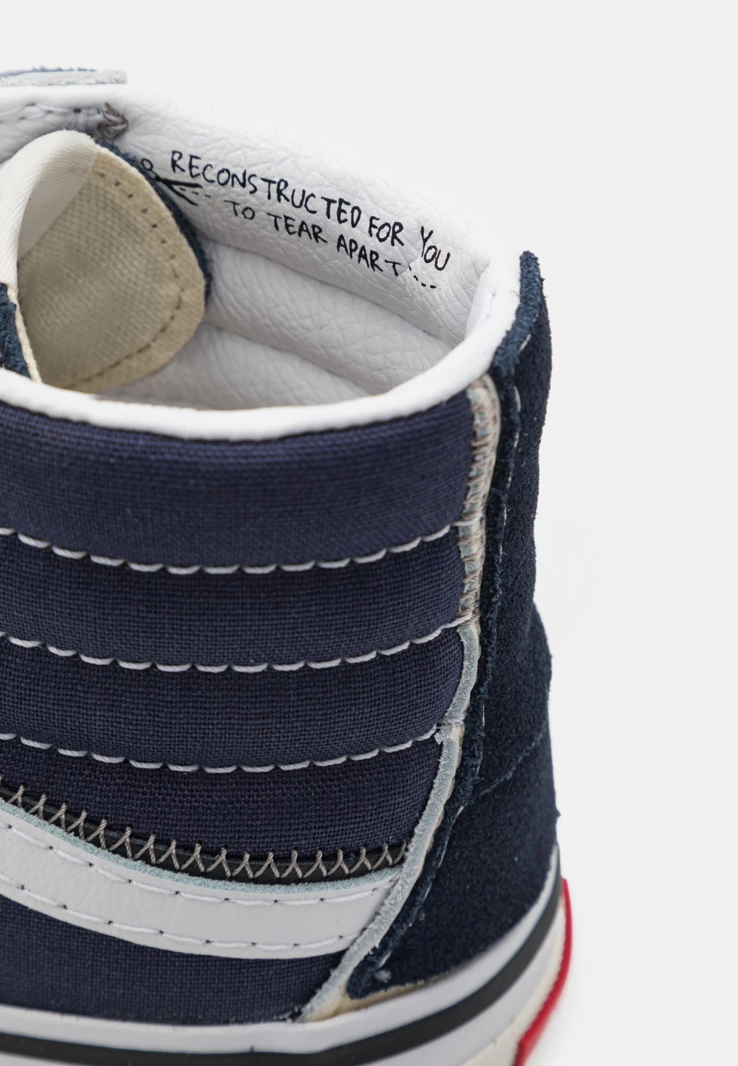 Vans Sk8 Reconstruct Unisex - Sneakers Hoog - Navy/White - Image 6