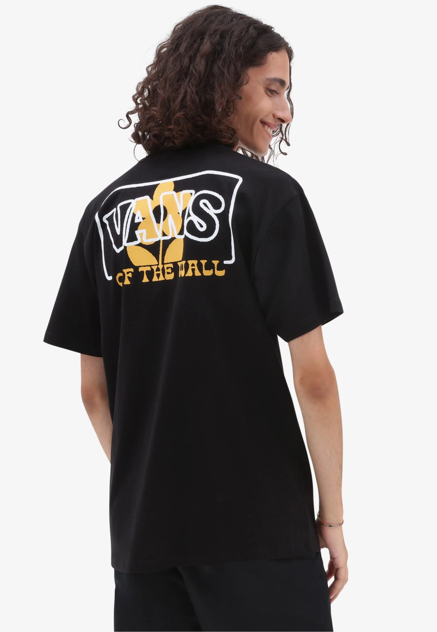 Vans Boxed Logo Foral Ss Tee - T-Shirt Print - Black