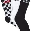 Vans Classic Crew 3 Pack - Sokken - Black Checkerboard