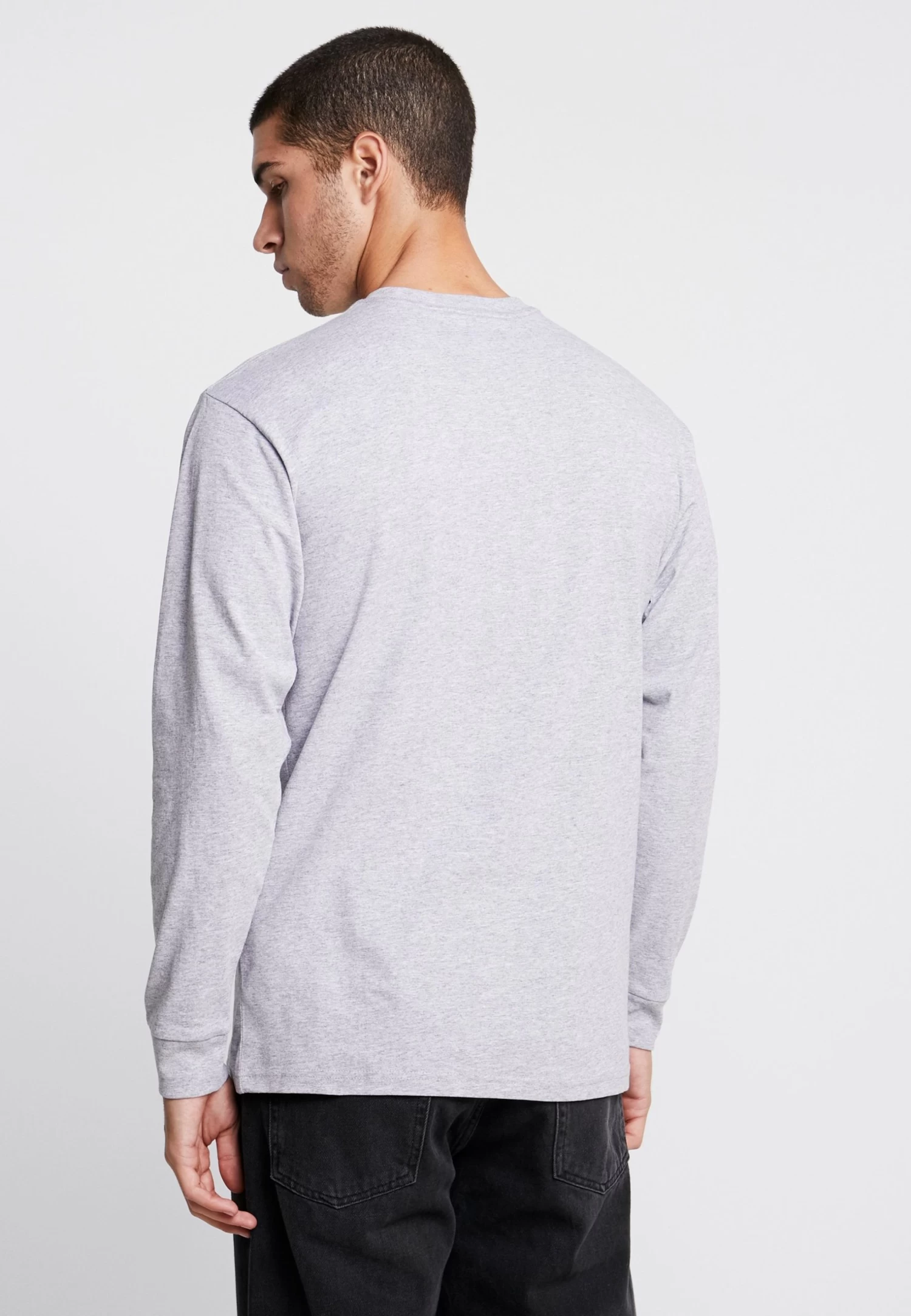 Vans Left Chest Hit - Longsleeve - Athletic Heather Black - Image 3
