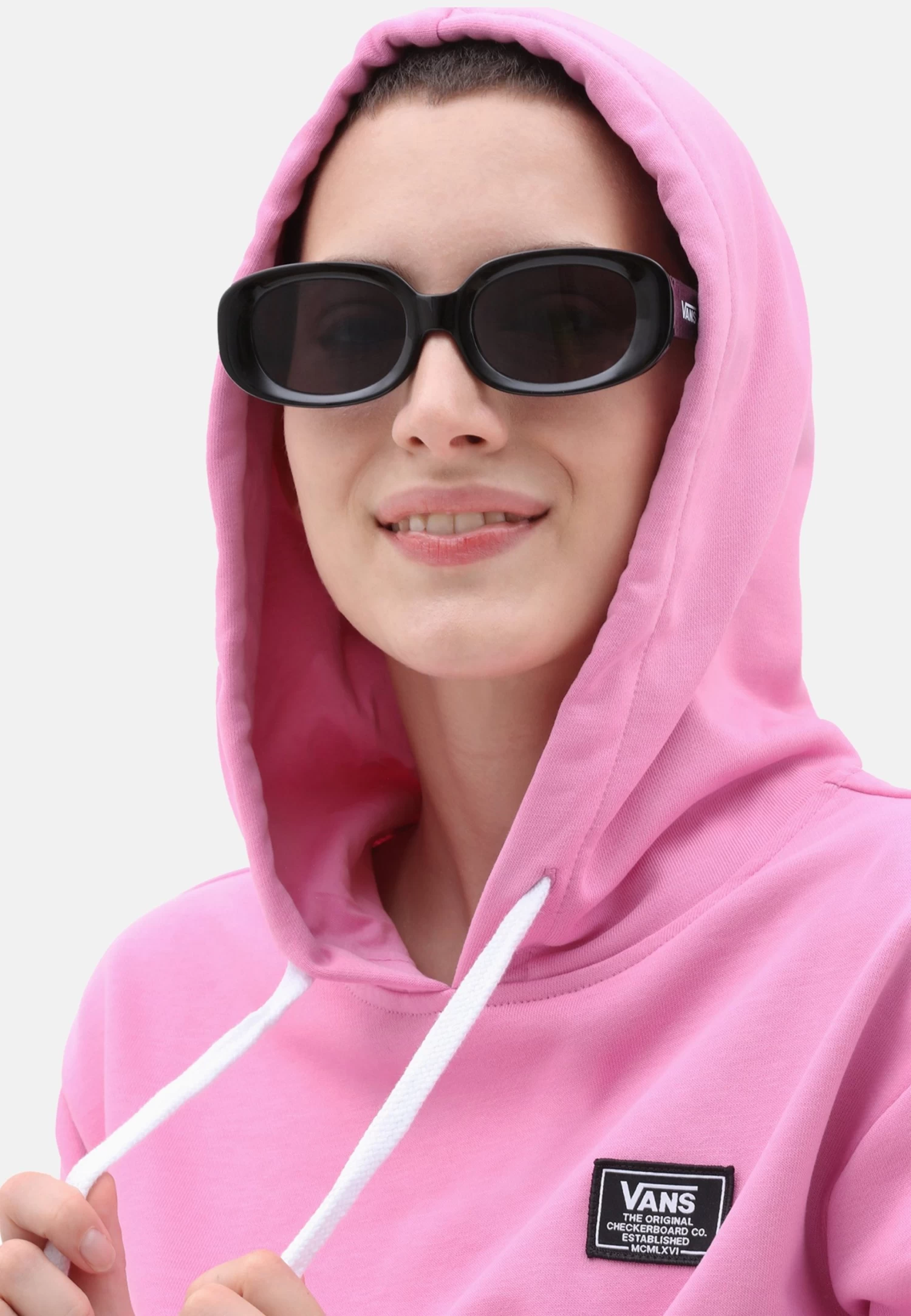 Vans Boom Boom Check It- Hoodie - Medium Pink - Image 3