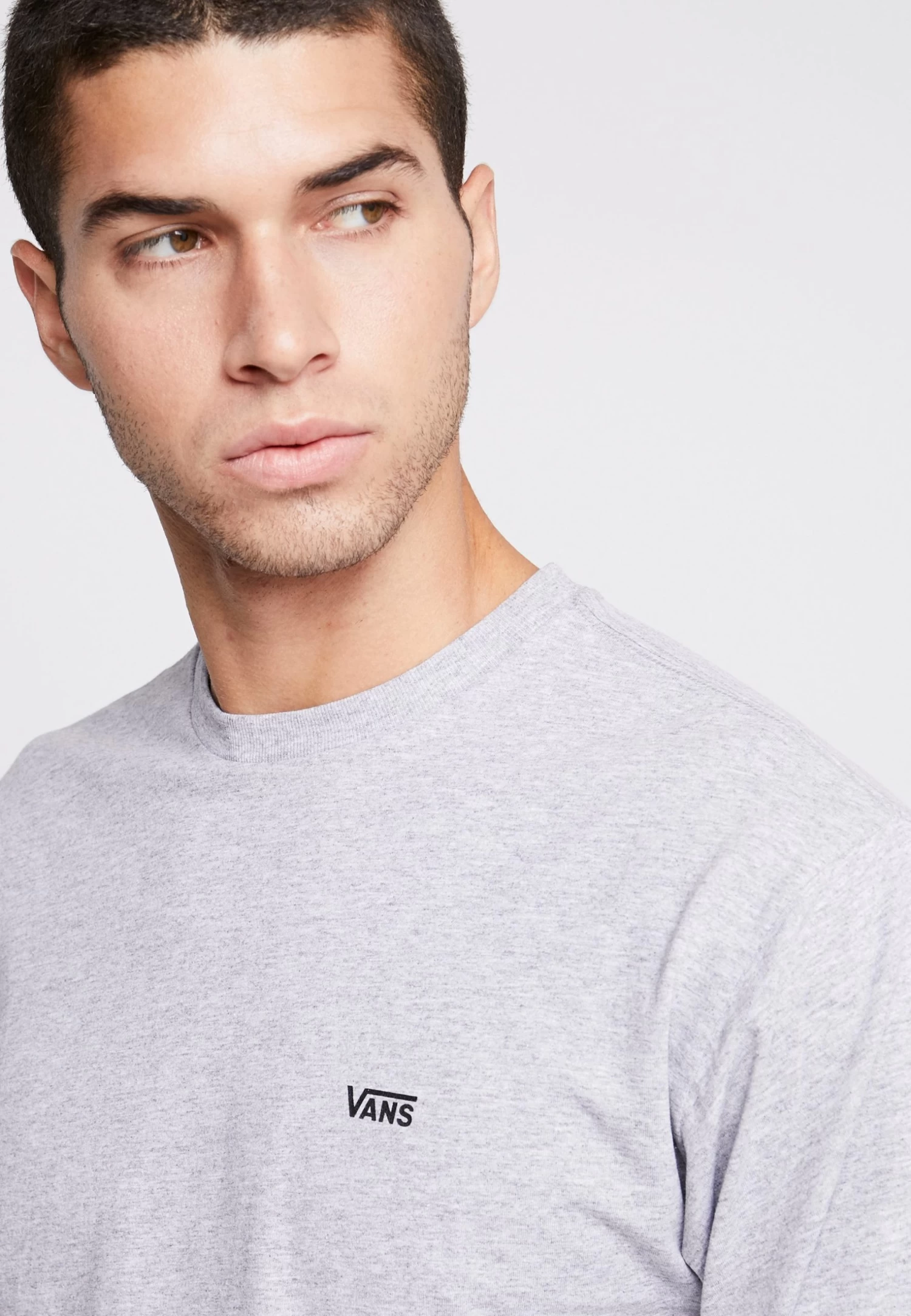 Vans Left Chest Hit - Longsleeve - Athletic Heather Black - Image 4