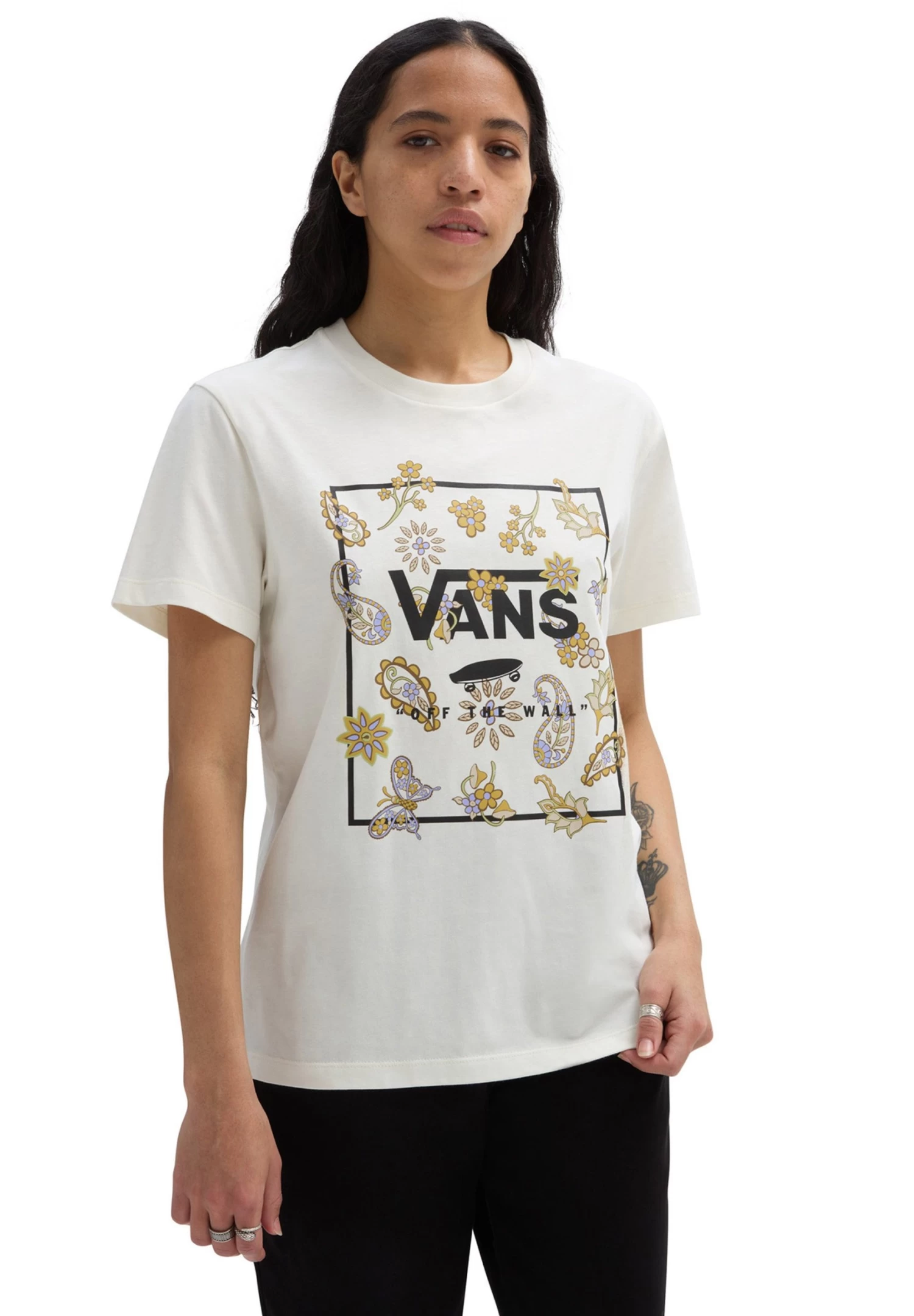 Vans Trippy Floral Bff - T-Shirt Print - Marshmallow