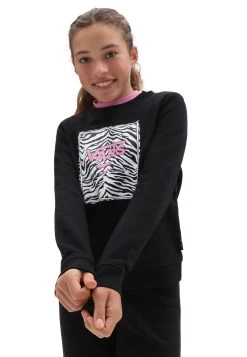 Vans Zebra Daze Box Logo Crew - Sweater - Black