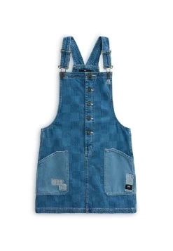 Vans Mended Check Pinafore - Spijkerjurk - Stone Wash
