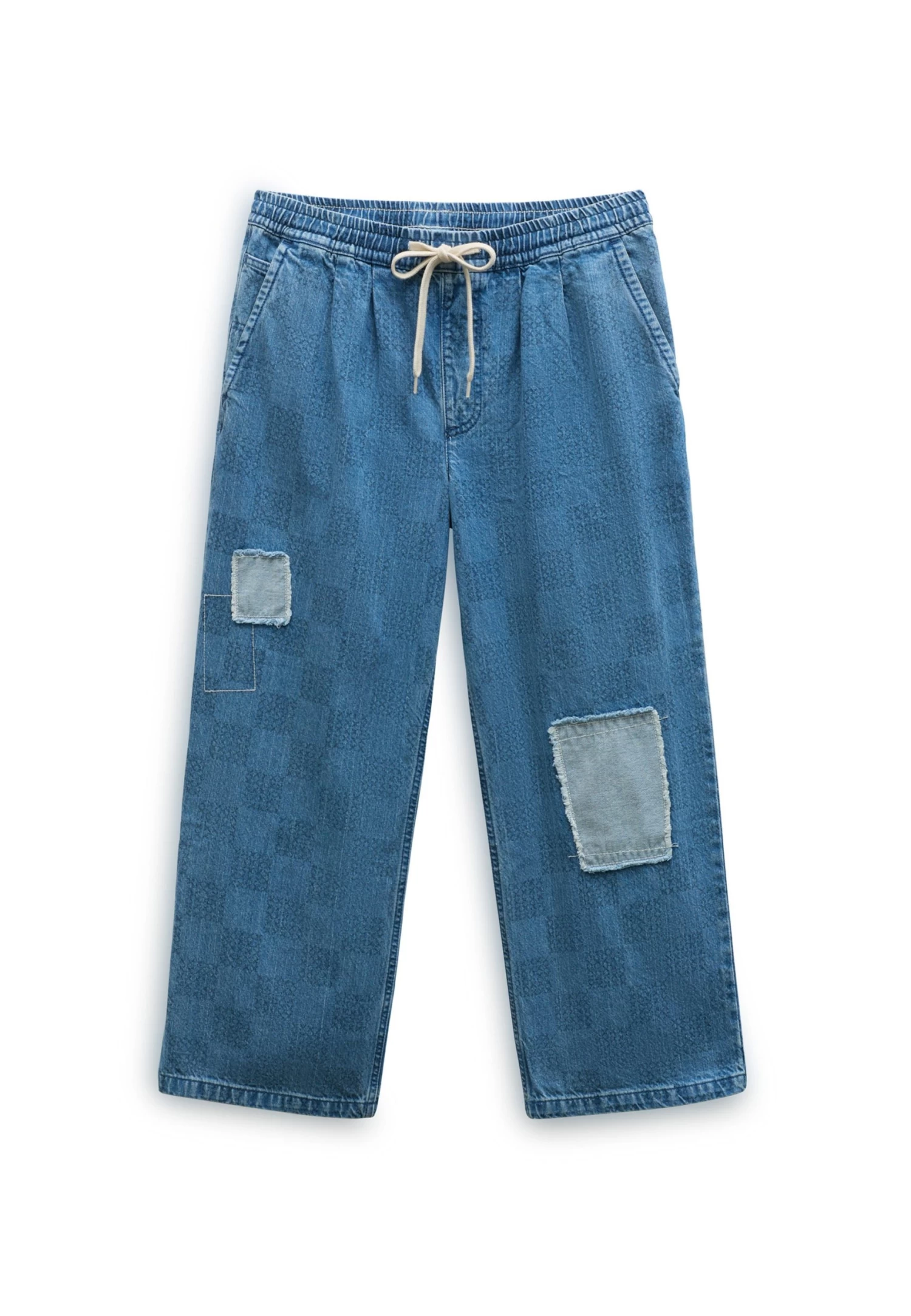 Vans Mended Check Range Loose Crop- Relaxed Fit Jeans - Stone Wash - Image 4