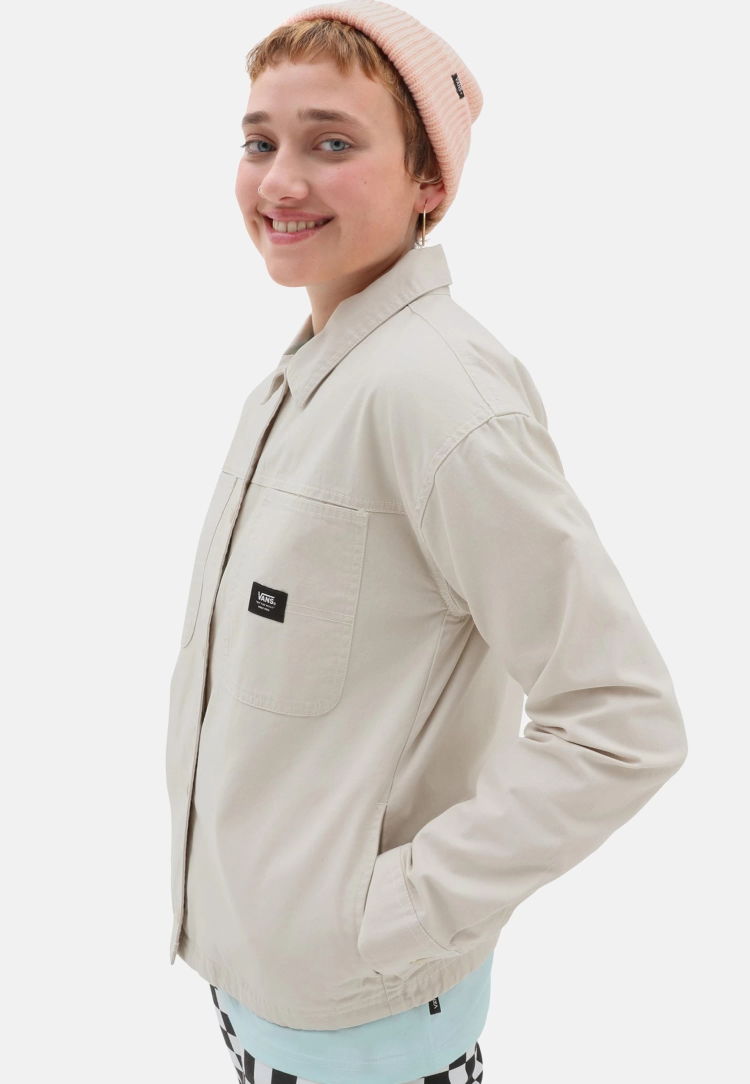 Vans Ground Work Shacket - Overhemdblouse - Light Beige - Image 3