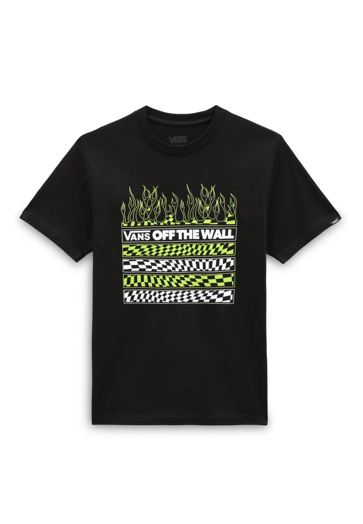 Vans Neon Flames Ss - T-Shirt Print - Black