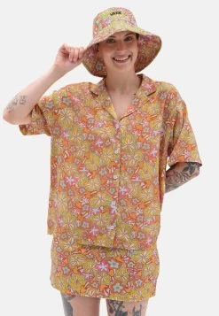 Vans Resort Floral Ss - Overhemdblouse - Medium Orange