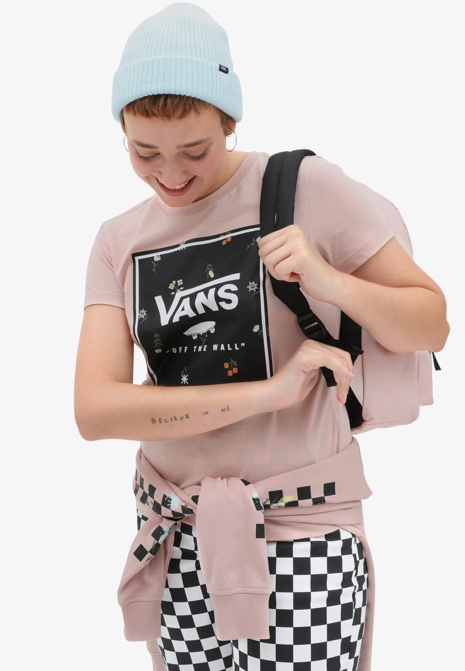 Vans Micro Ditsy Box Fill - T-Shirt Print - Medium Pink