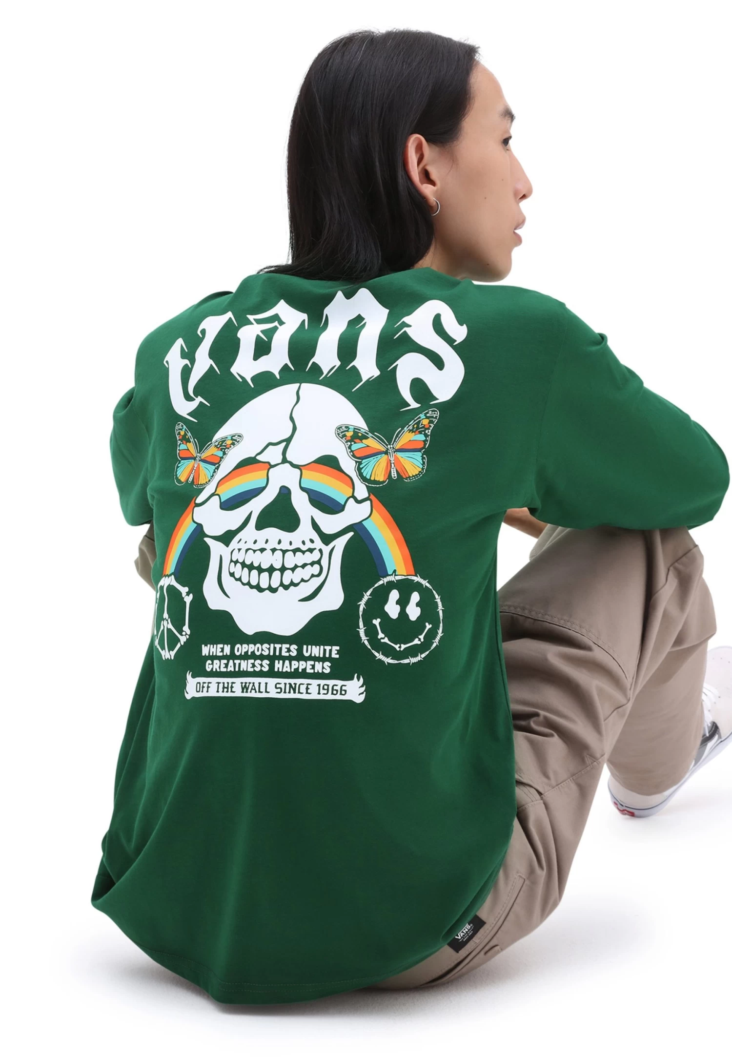 Vans Opposites Unite Ls- Longsleeve - Dark Green - Image 3