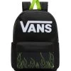 Vans New Skool - Schooltas - Black Lime Green