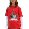 Vans Reflective Checkerboard Flame Twofer - Longsleeve - Medium Red