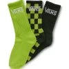 Vans 3Pk Classic Crew Youth - Sokken - Mountain View Lime Grn
