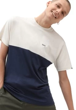 Vans Colorblock Tee - T-Shirt Print - Dress Blues Antique White